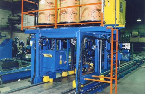 Cecil Peck LLC. Tram-Rail I Beam Welder End View Photo